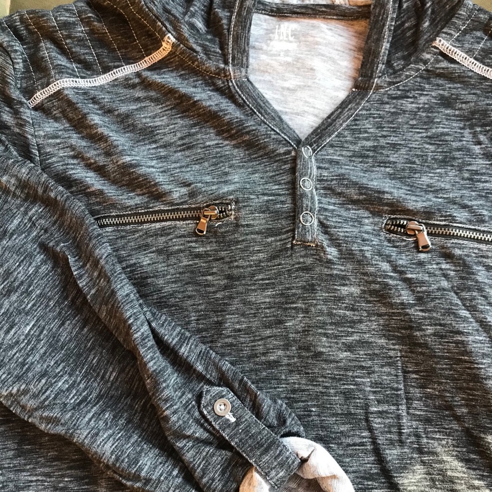 Men’s INC long sleeve hooded shirt